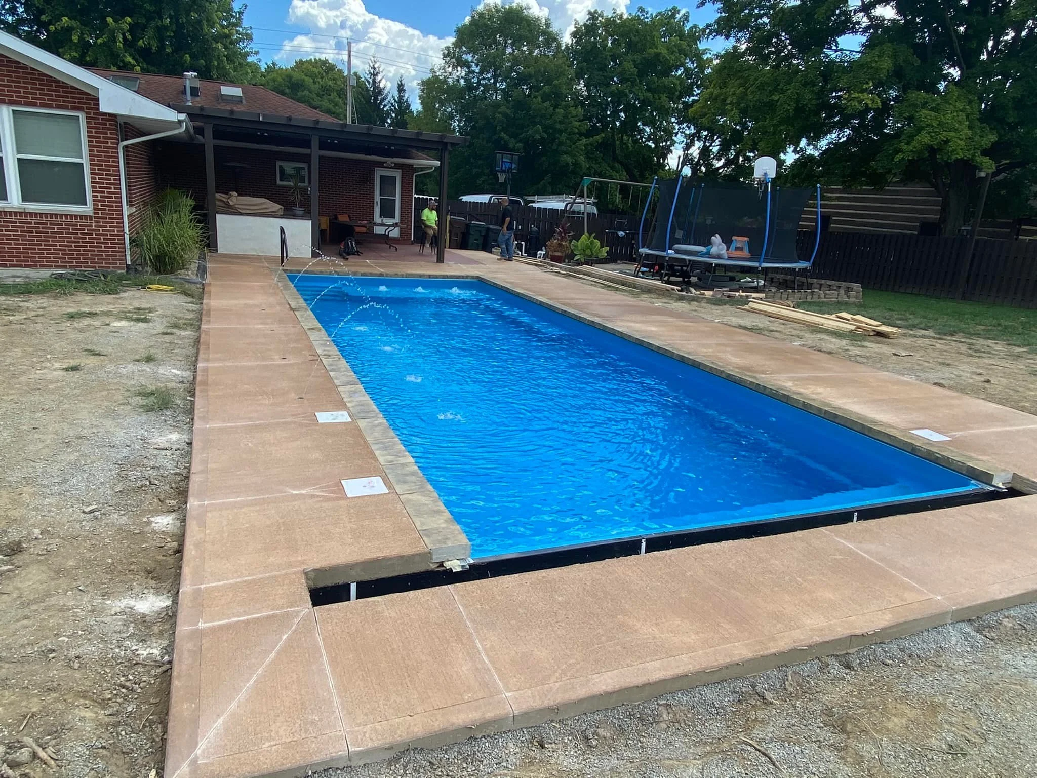 Pool Deck installation with jets