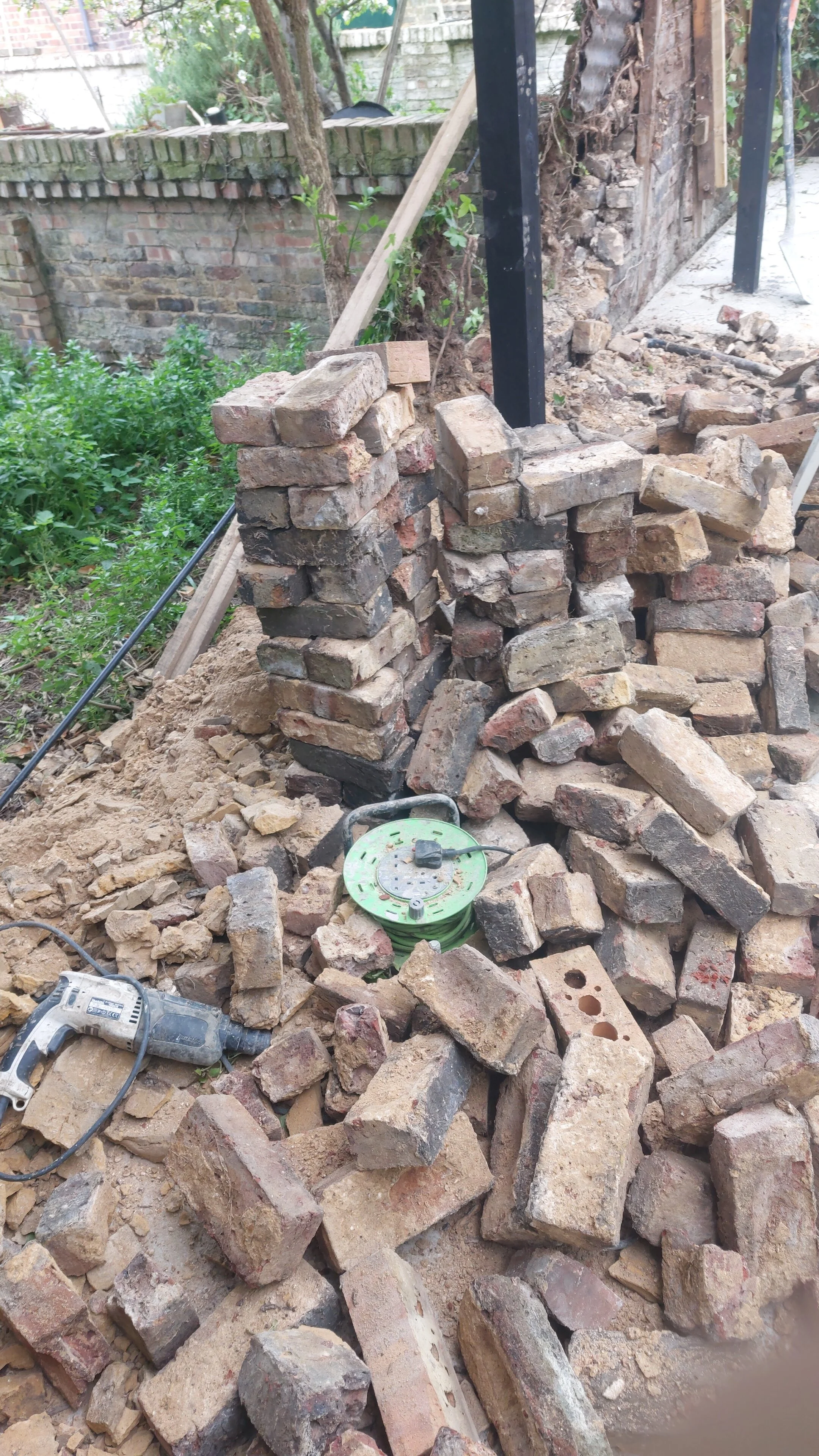 the wall came down with my hands, totally rotten