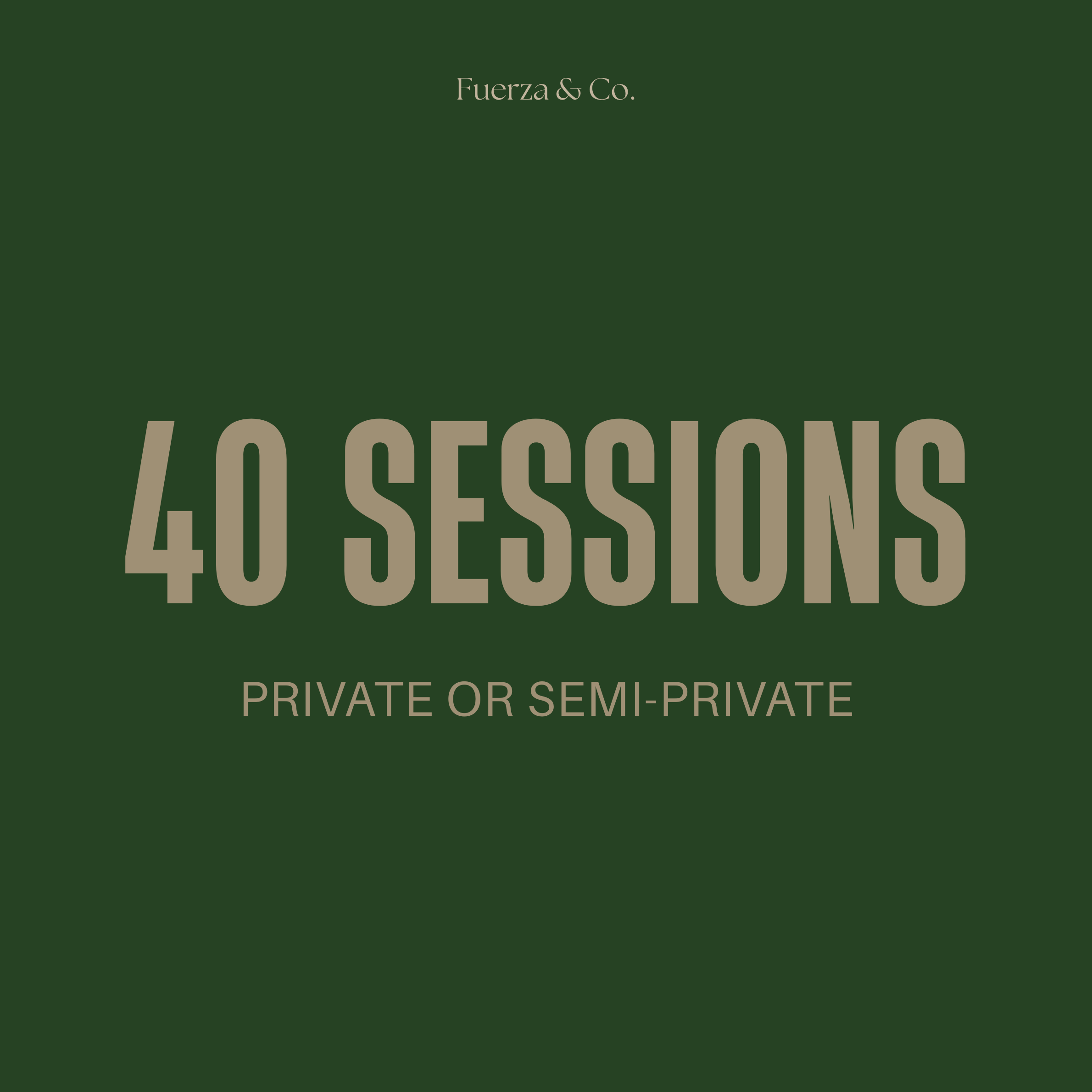 40 Sessions – ($100/hour)