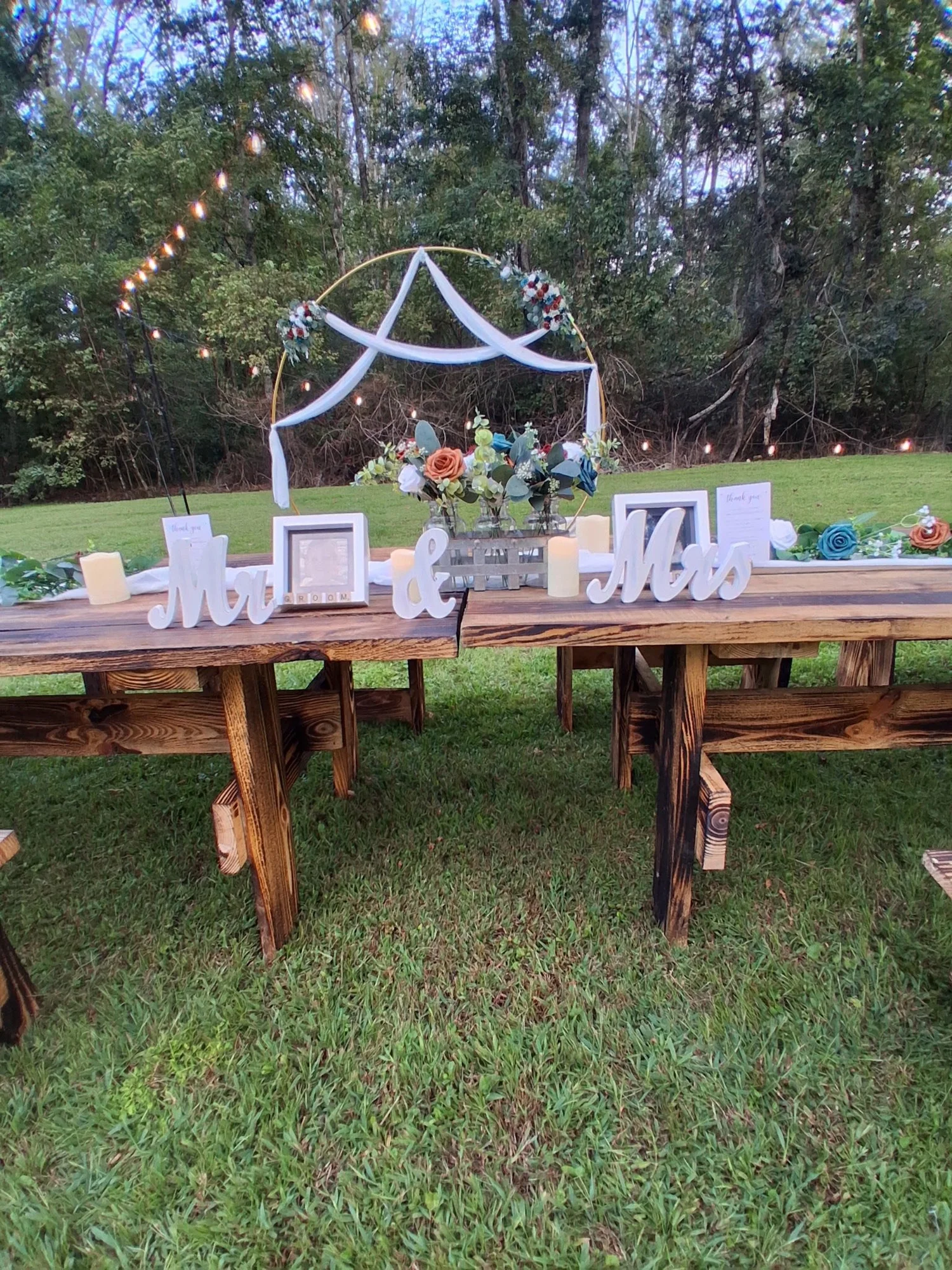 Handcrafted farm table