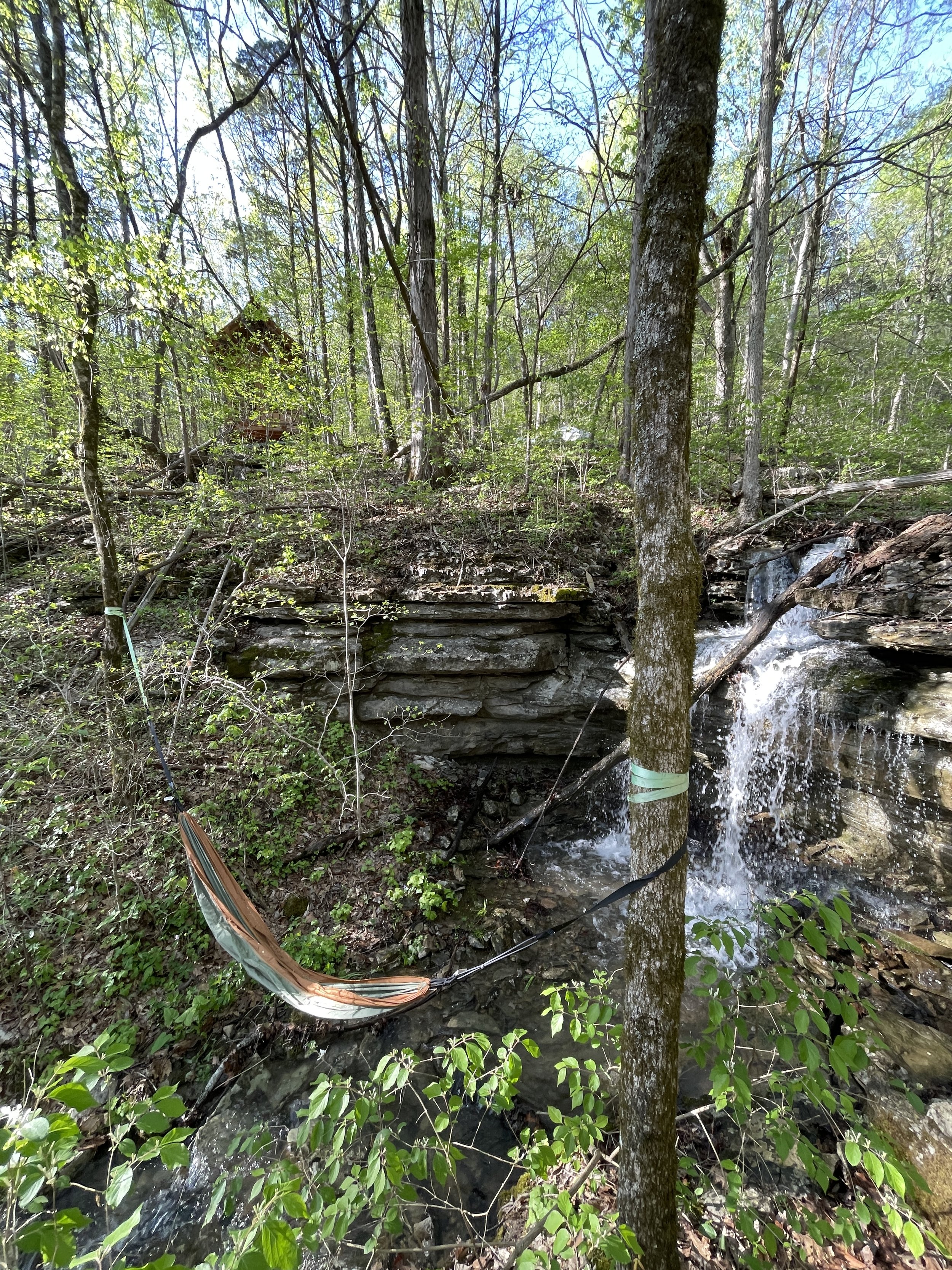 Crowmocker cabin, waterfal and hammok.JPG