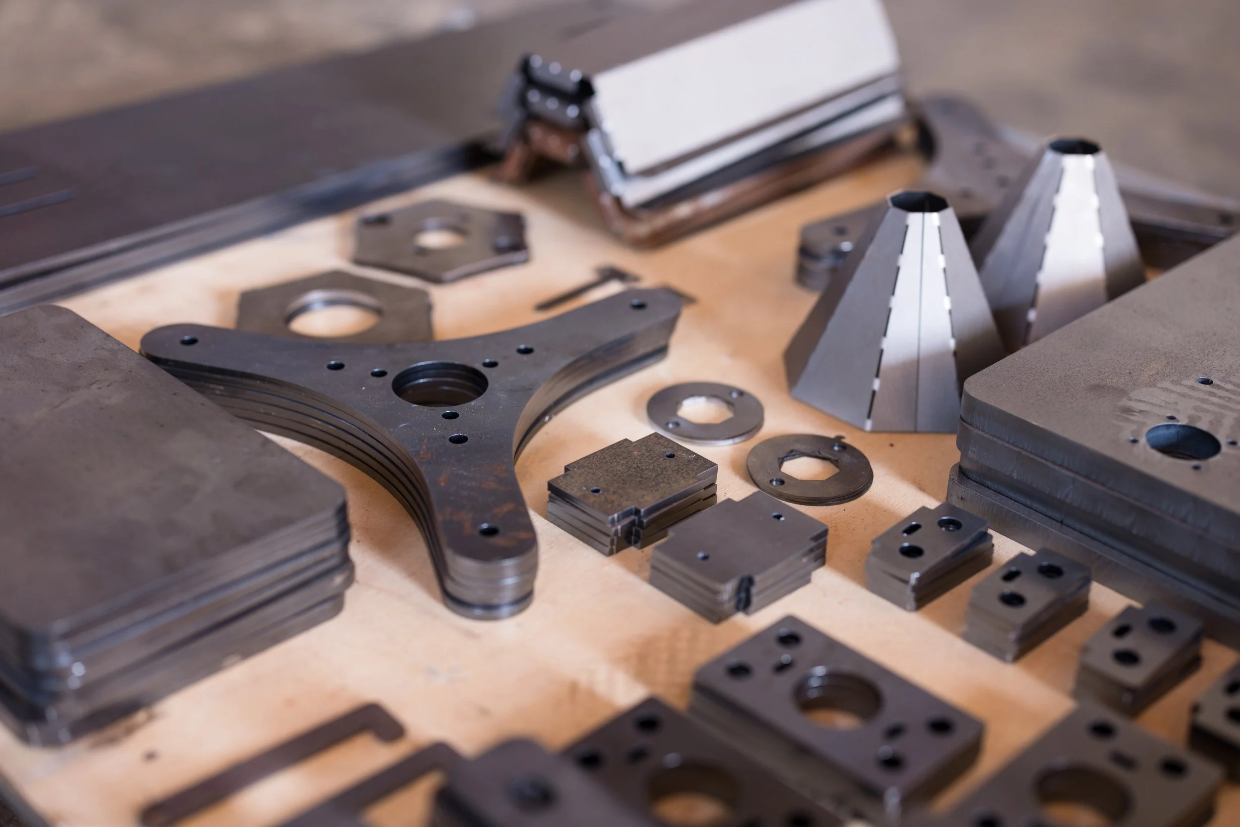 Machines part prepped for assembly.