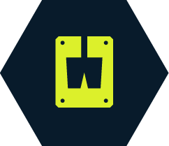 Icon for Product Design. Bright green on dark blue background.