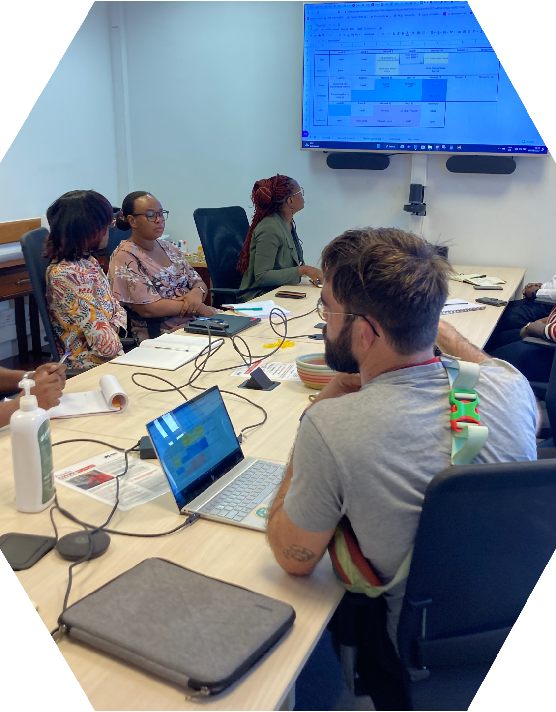 Image of Yann during a project meeting with partners.