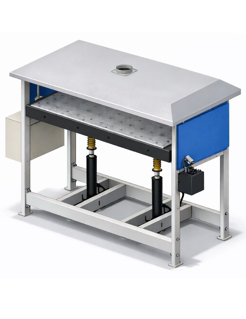 Sheet Press machine to press plastic into sheets. Plastic press