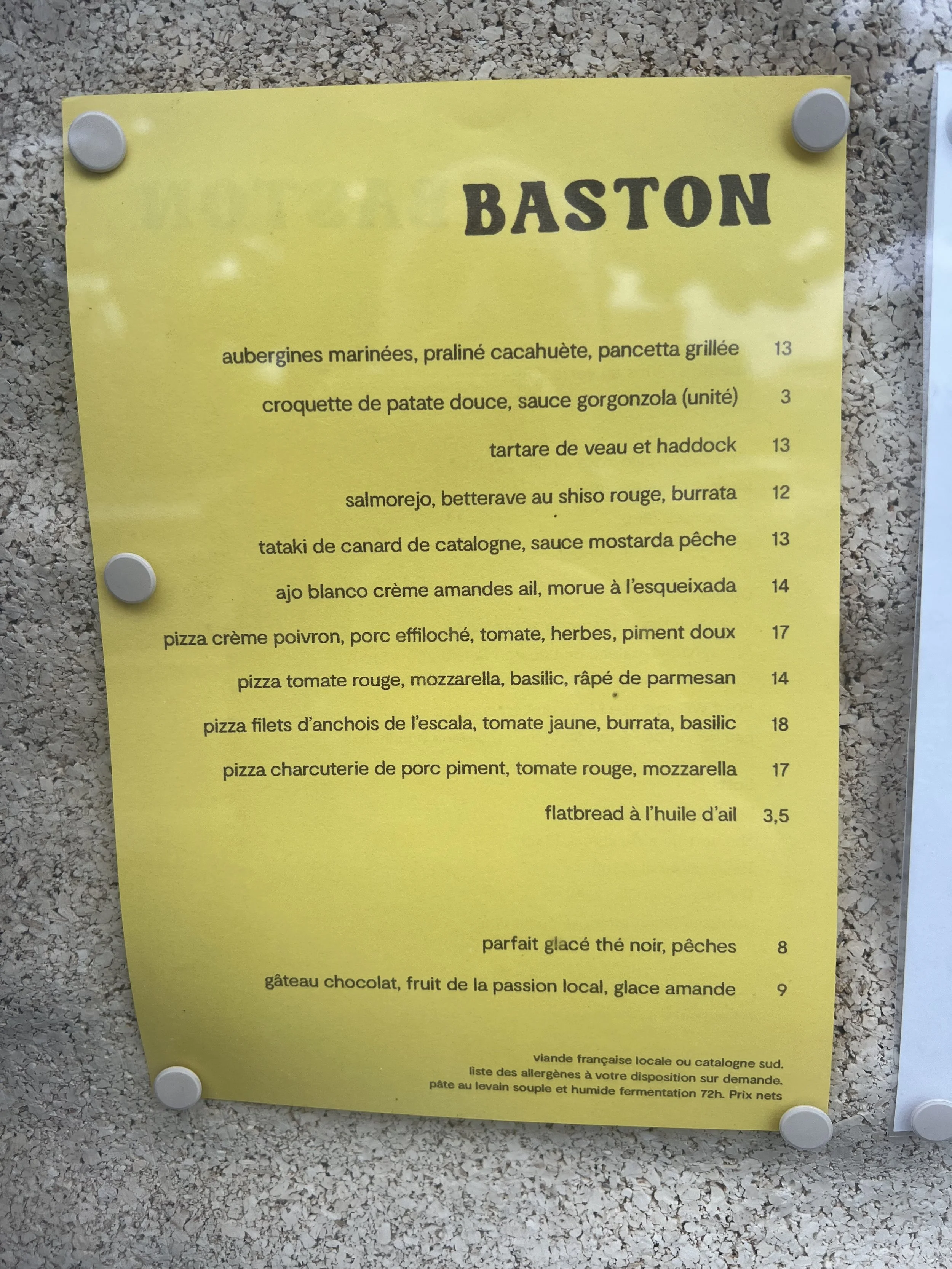 Baston Perpignan Restaurant Menu.JPG