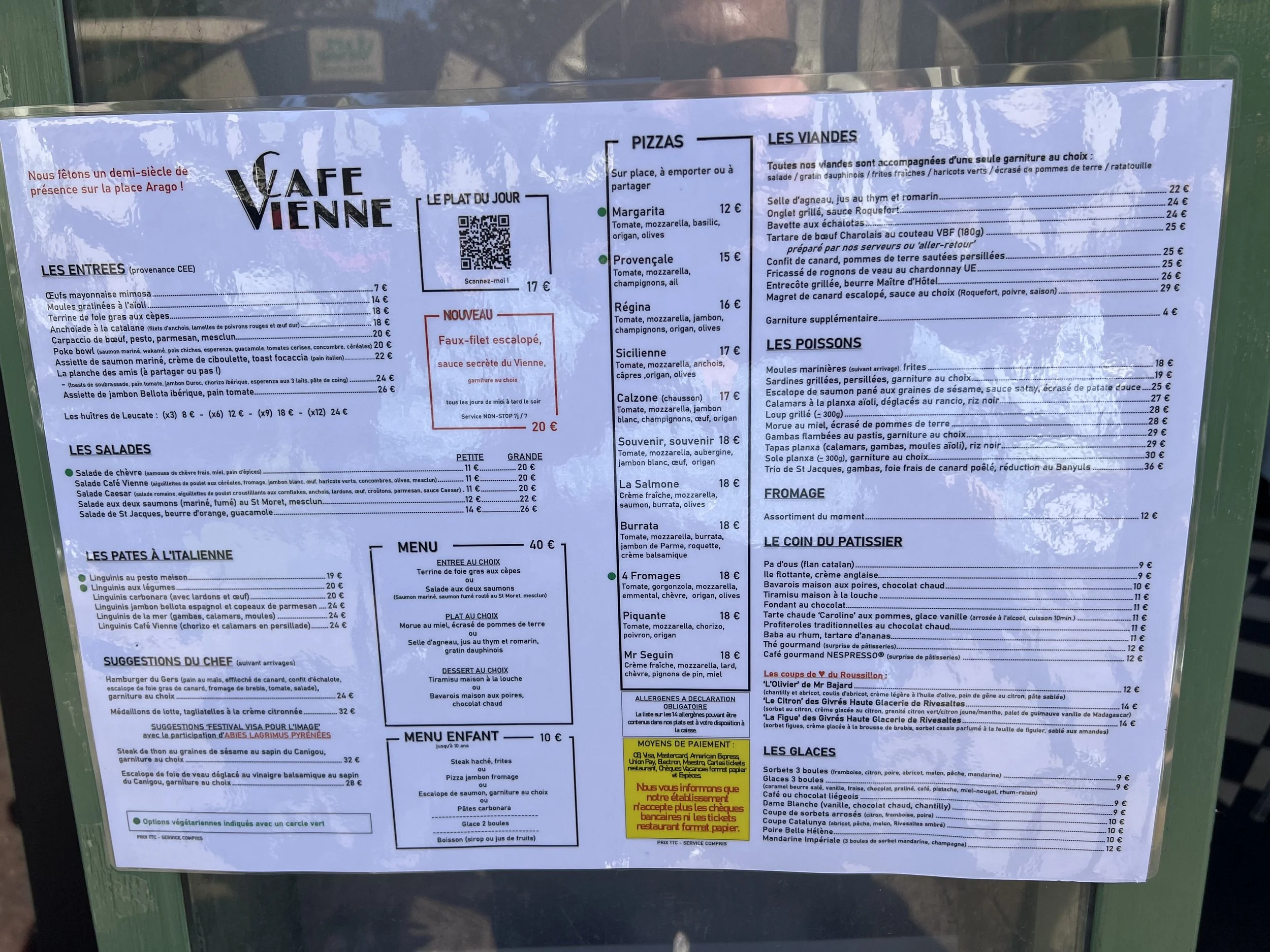 Cafe Vienne Perpignan Restaurant Menu.JPG