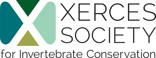 Logo of Xerces Society for Invertebrate Conservation featuring stylized insect wings and text.