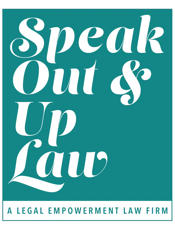 Cover of a booklet titled "Spice Girls" with smaller text "A Legal Empowerment Law Firm" at the bottom. The cover has a teal background with white text.