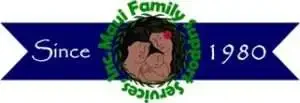 A logo with a blue banner, green circular text, and a cartoon depiction of a family, with the text 'Since 1980' on the banner.