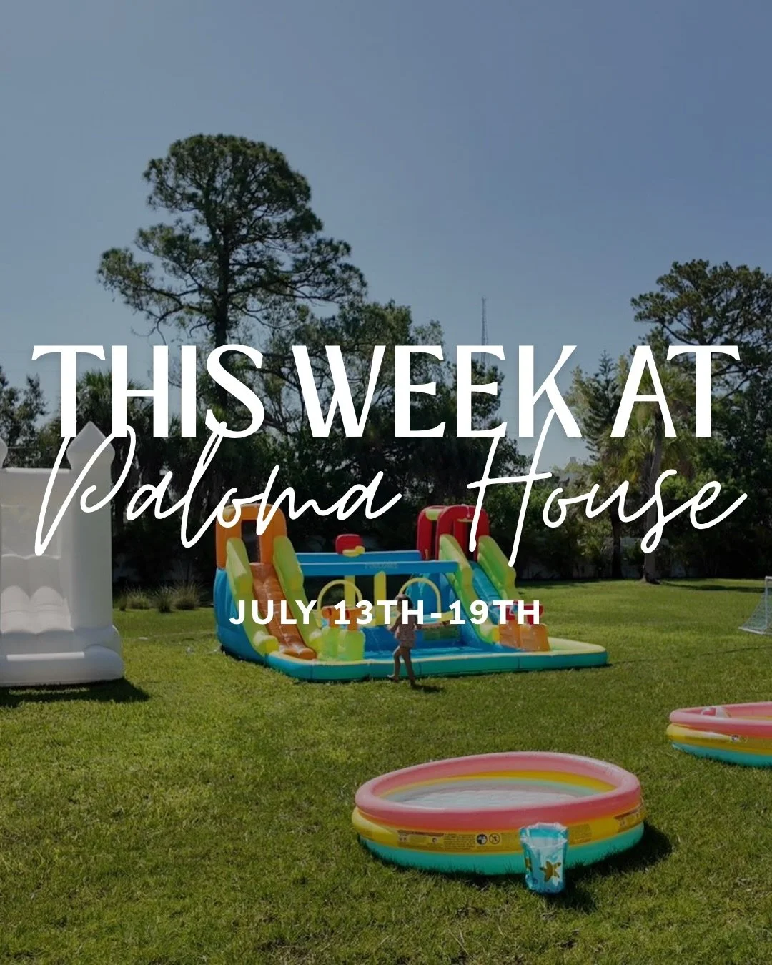 More summer fun this week at Paloma House 🍋

FITNESS CLASSES:
Pilates @emily_rentschler @mack.goudreau 
Strength @mallory.pendleton @kaitraquet 
Mom &amp; Me @kaitraquet 
Sweat &amp; Sip @kaitraquet 

FOR THE LITTLES: 
Little Movers with @clubsport.