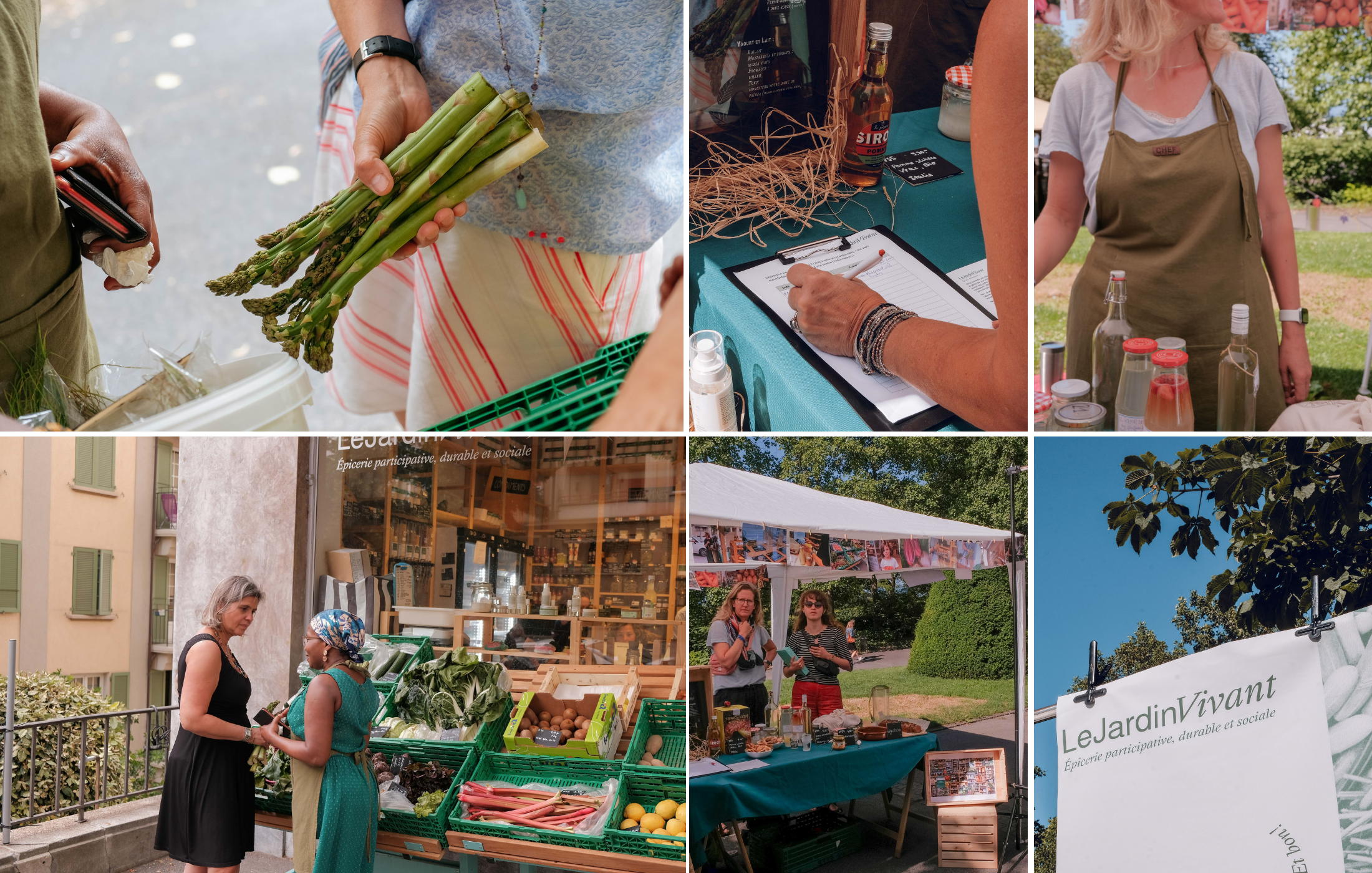 Reportage photo réalisé pour une épicerie coopérative locale : scènes de marché, échanges avec les bénévoles, produits frais et moments de vie autour du projet participatif.