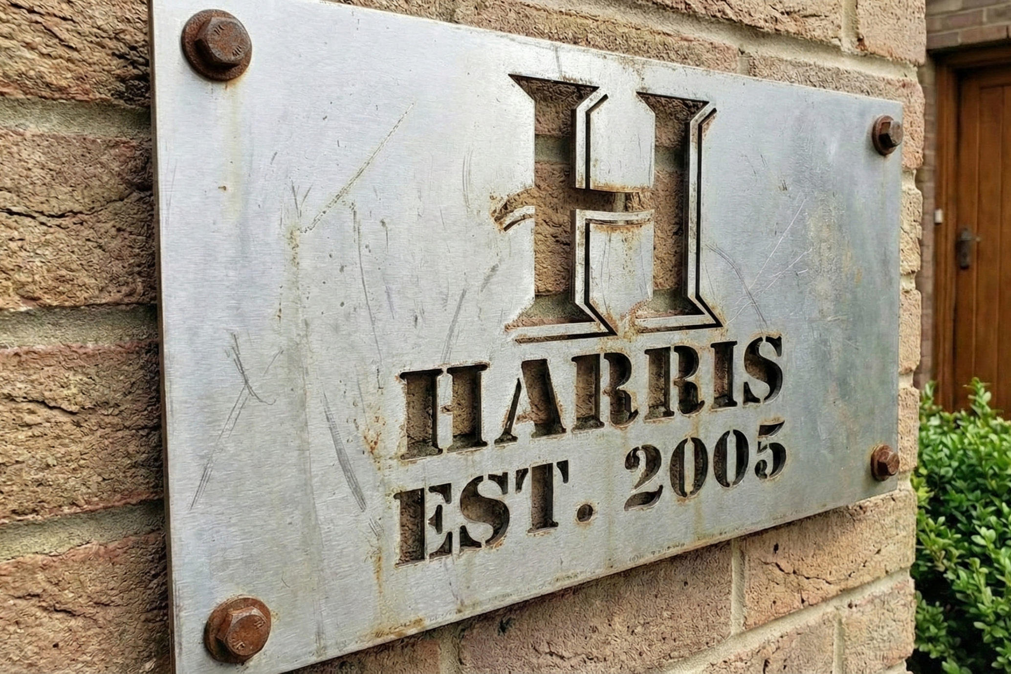 Custom Steel Address Sign