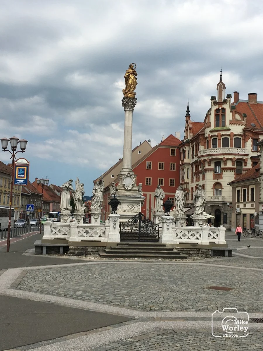 The Plague Column (Slovene: Kužno znamenje) is a monument at Main Square (Glavni trg) of the city of Maribor, Slovenia, erected by "pious burghers" in gratitude for the end of a 1680 plague epidemic that had claimed a third of the city's population.