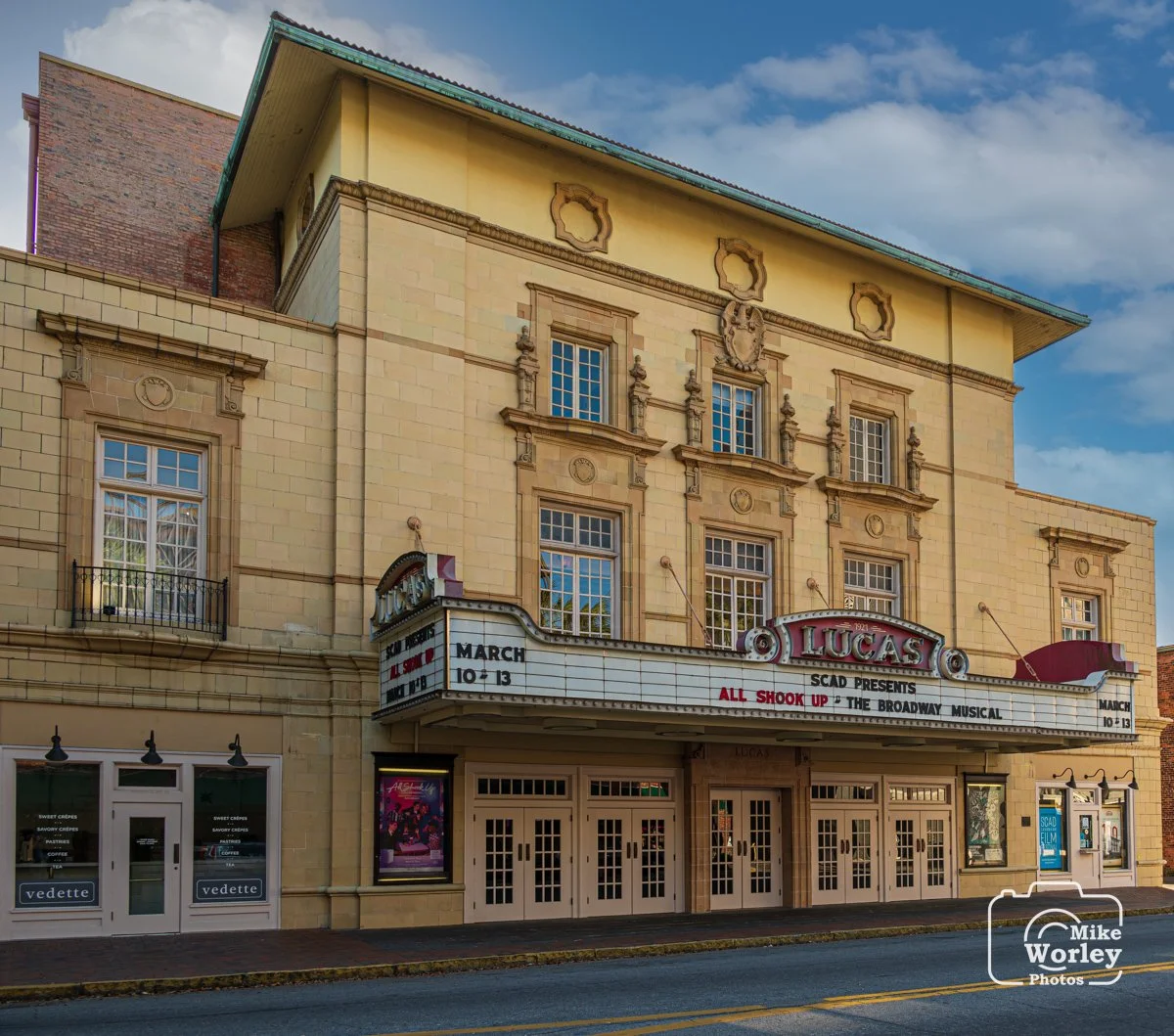 The 1921 Lucas Theater. At the time of its construction, the theater could hold about 1,700 people, and some called it the "Jewel of Savannah".