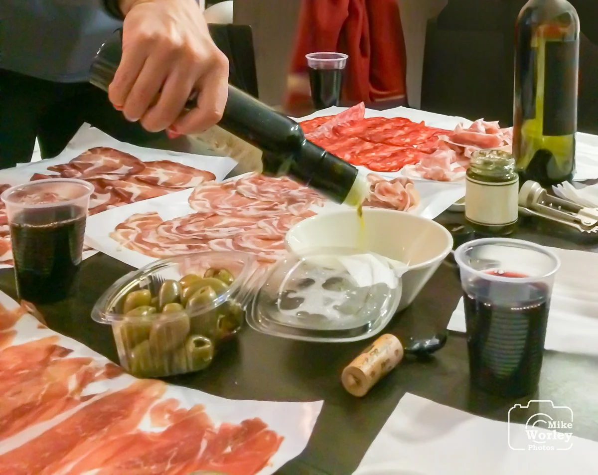 A typical Italian breakfast - and yes, wine was included.