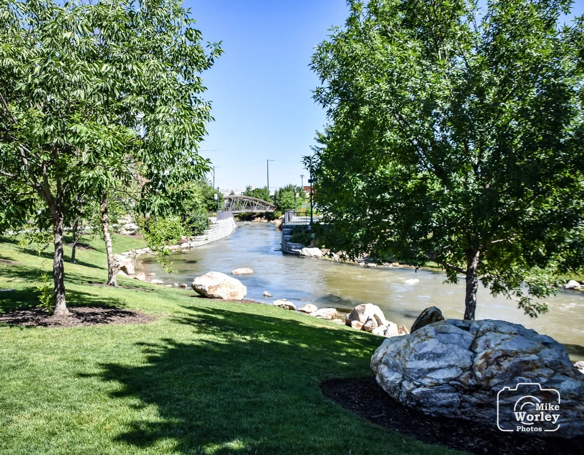 Indian Creek in downtown Caldwell, Idaho. This was once a virtual sewer running through the middle of the town but is now a beautiful addition