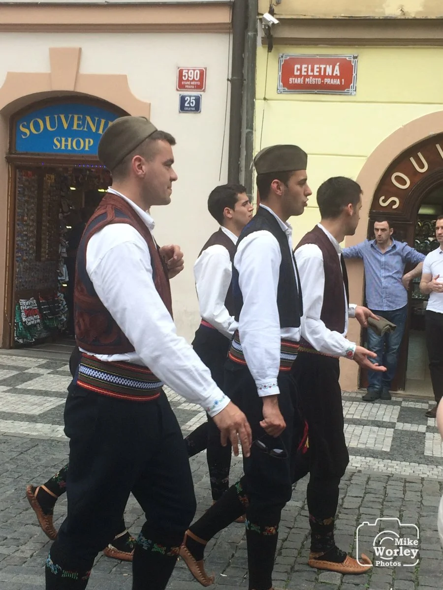 Men dressed in traditional Czech attire