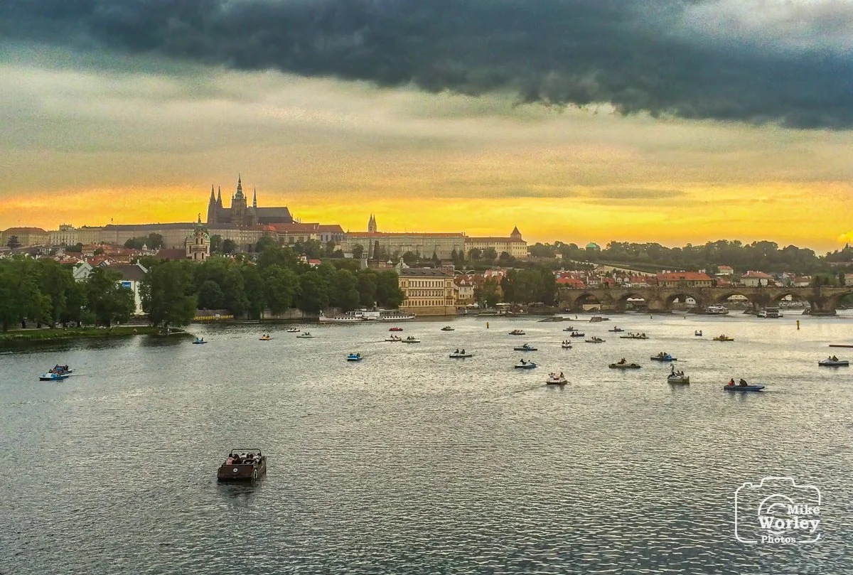 Sunset over the Vitava River