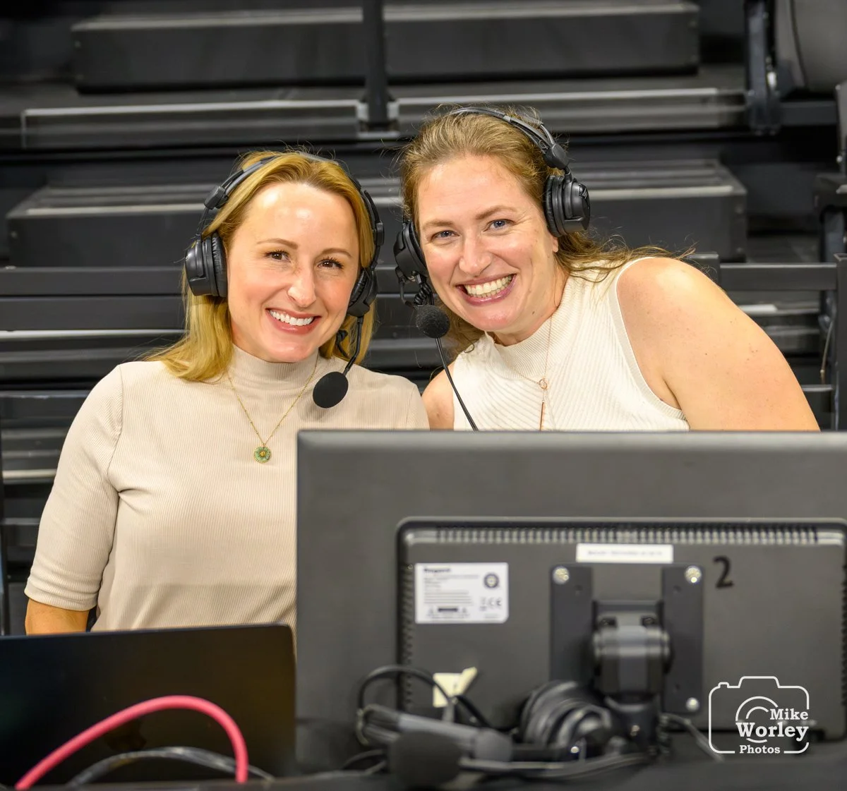 ESPN commentators Molly Alvey and Steph Cantway