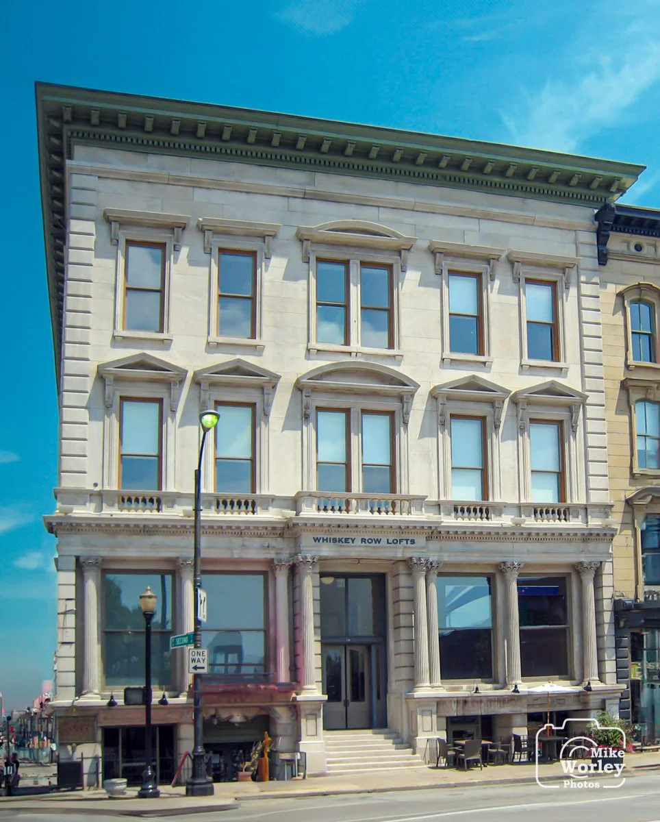 Apartment building across the street from the YUM! Center. In 1864, this was the Galt House Hotel when a historical marker indicated that Generals Ulysses Grant and William T Sherman planned the Siege of Atlanta.