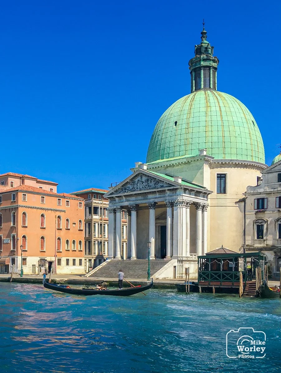 The Grand Canal and the church of San Simeone Piccolo, one of the first sights you see when leaving the Venice train station.
