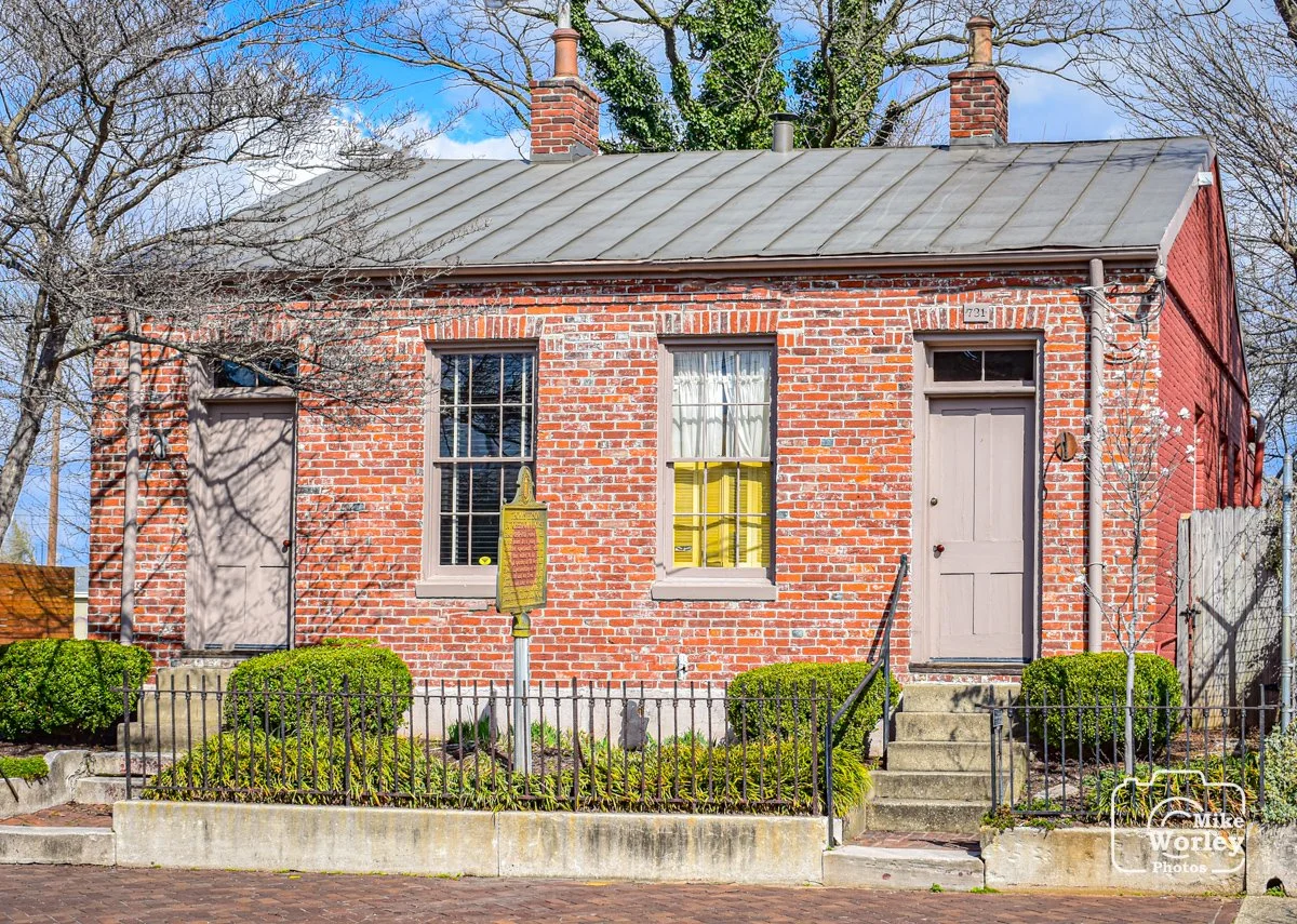 Shotgun house near downtown Louisville. This house is celebrated as the home of Thomas Edison during the two years he lived in Louisville. While it's not known if this is the exact house, Edison did live in this neighborhood in this or a similar hous