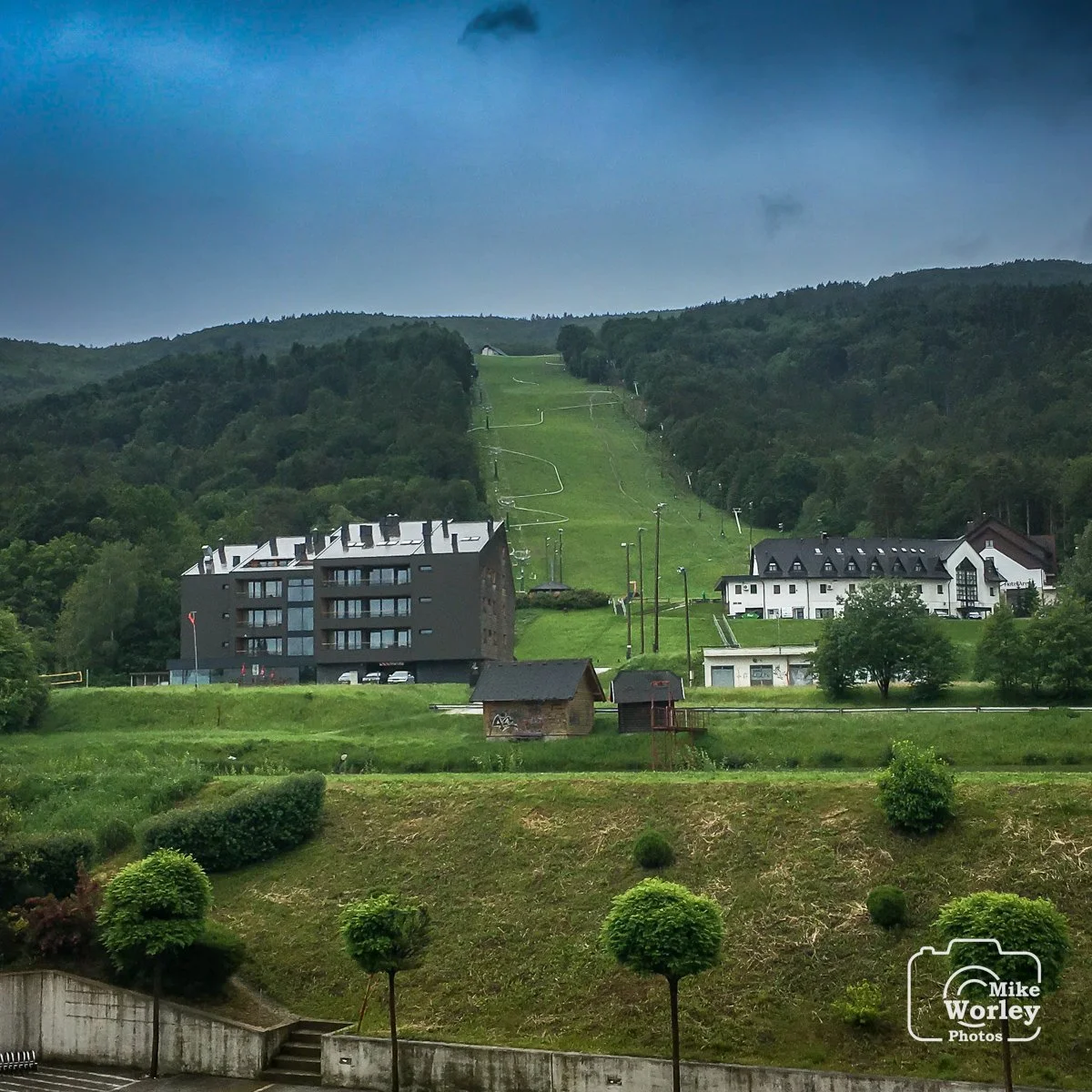 The Poharje Ski Resort in Maribor, Slovenia. I took this photo from the balcony of our hotel.