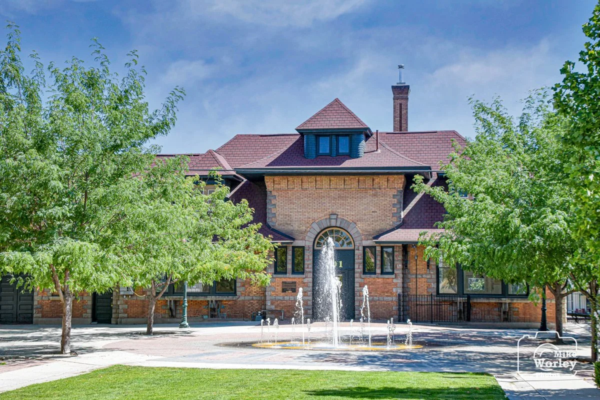 The 1907 train depot in Caldwell, Idaho. It now serves as an event center