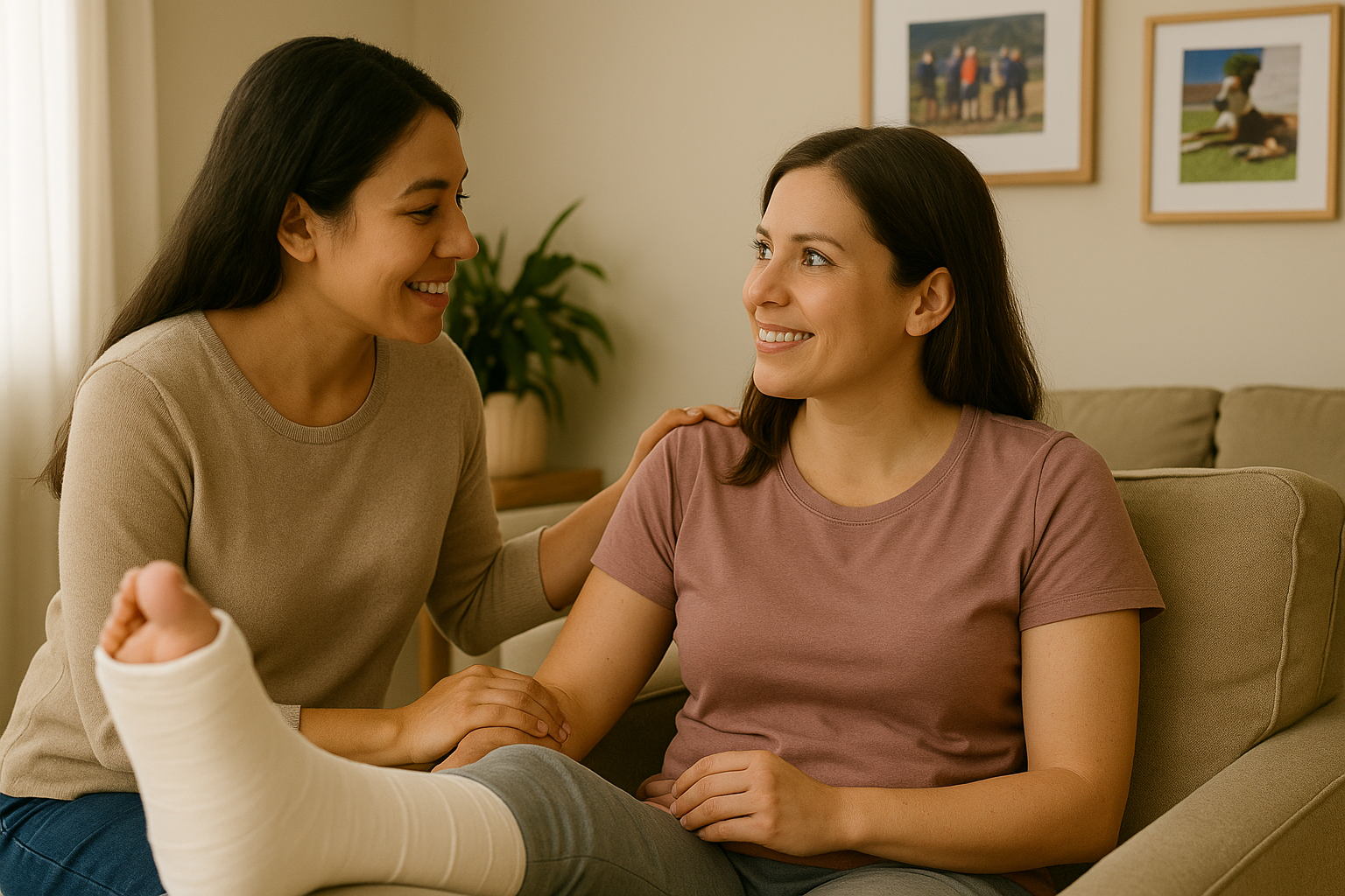 A postoperative care giver tends to a patient in the Roaring Fork Valley.