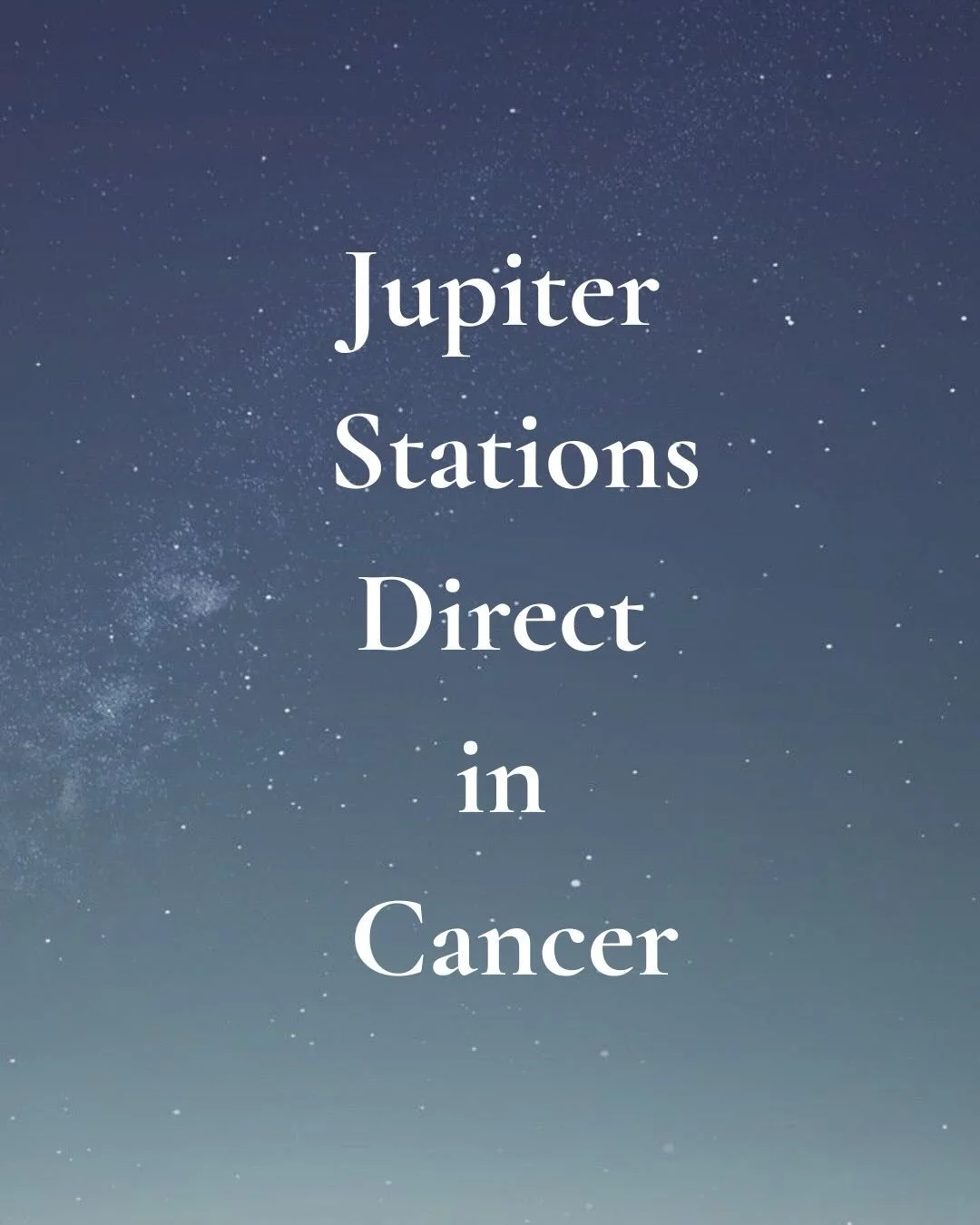 Oh auspicious day! Our fairy godmother planet known as Jupiter is finally going direct in Cancer after a long four-month retrograde. 

Dear Cancerians, and everyone else too, we should be celebrating ✨ we are on the other side of this transit and thi