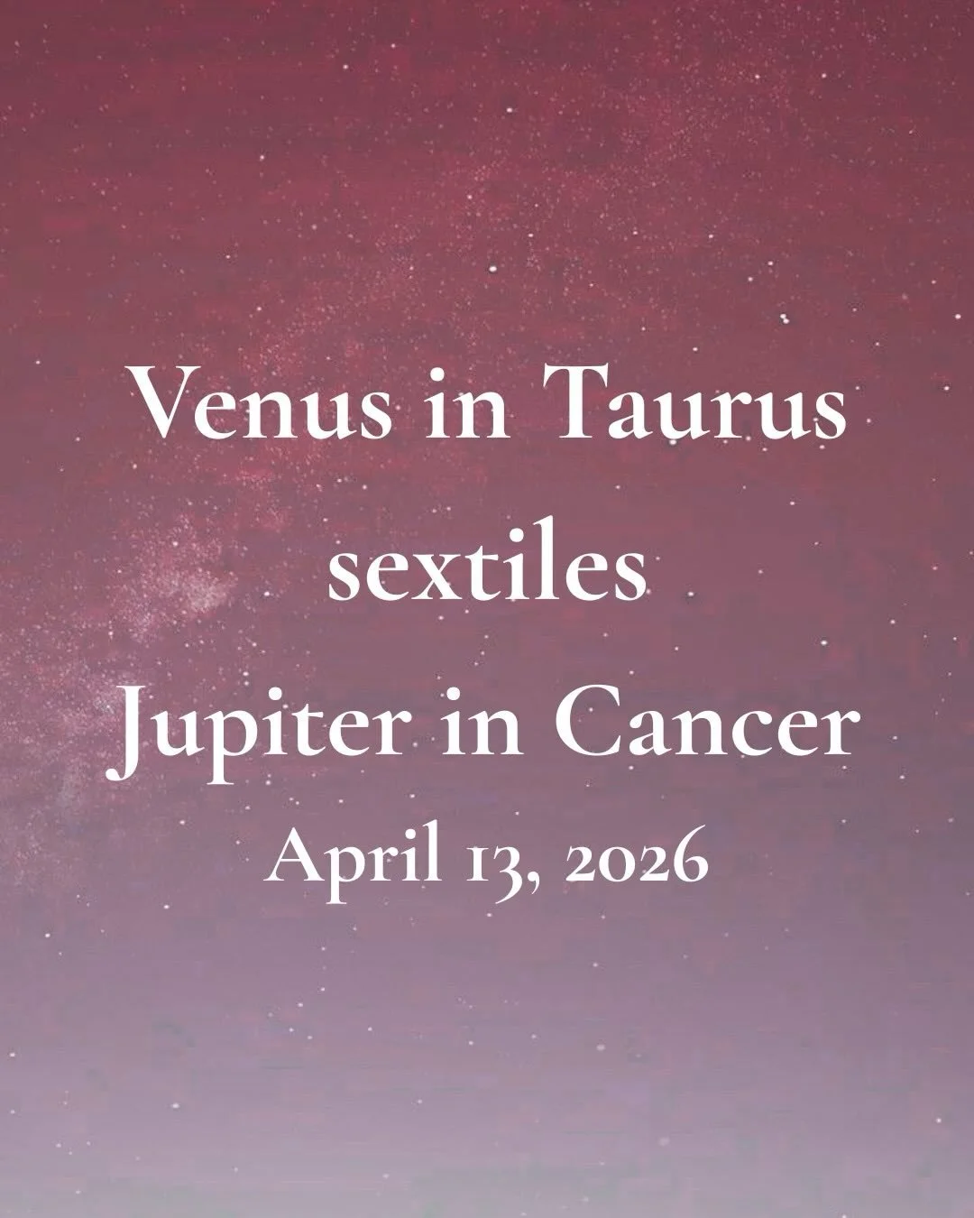 This auspicious transit blends the grounded luxury of Venus in Taurus with the emotional abundance of Jupiter in Cancer, creating a &ldquo;feel-good&rdquo; window perfect for expansion and comfort. 

Since both planets are in signs they love, the ene