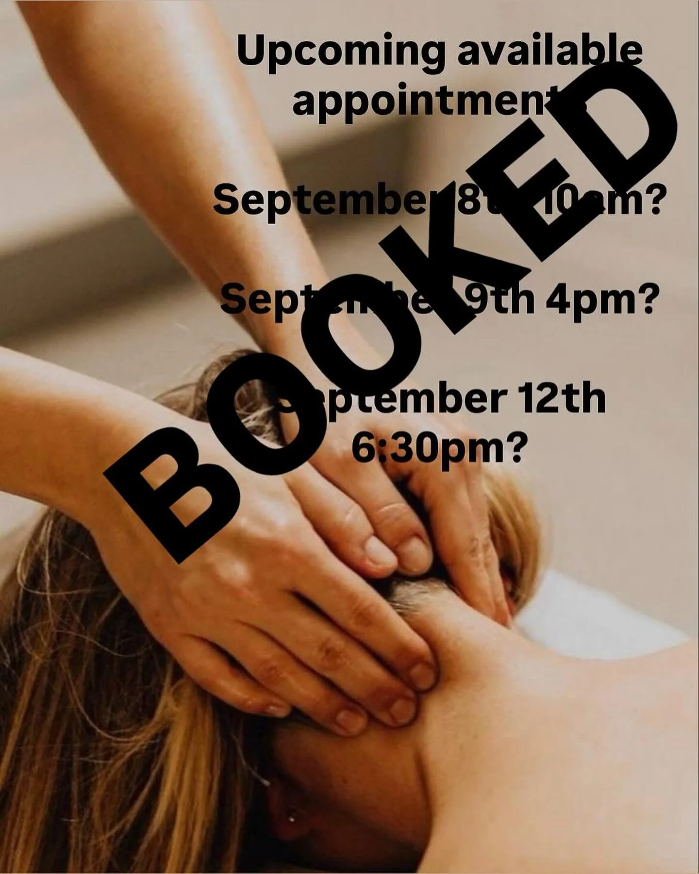 All taken! 

Keep your eyes open for more availability!

Text me to book!

And remember September special is going on, message me for details&hellip;

209-365-3348

#lodicalifornia 
#massage 
#deeptissuemassagetherapy 
#swedishmassage 
#sportsmassage