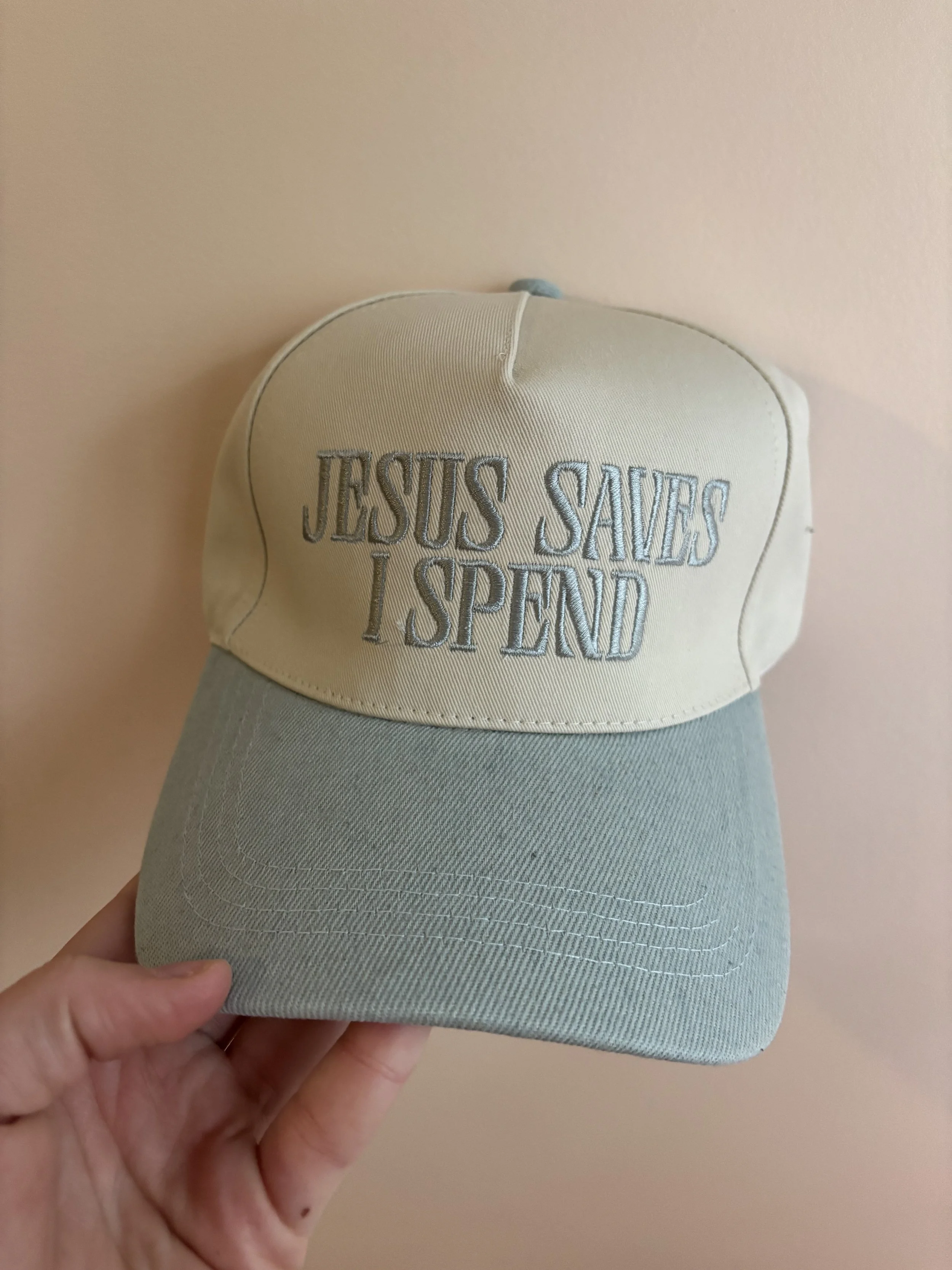 Jesus saves i spend denim