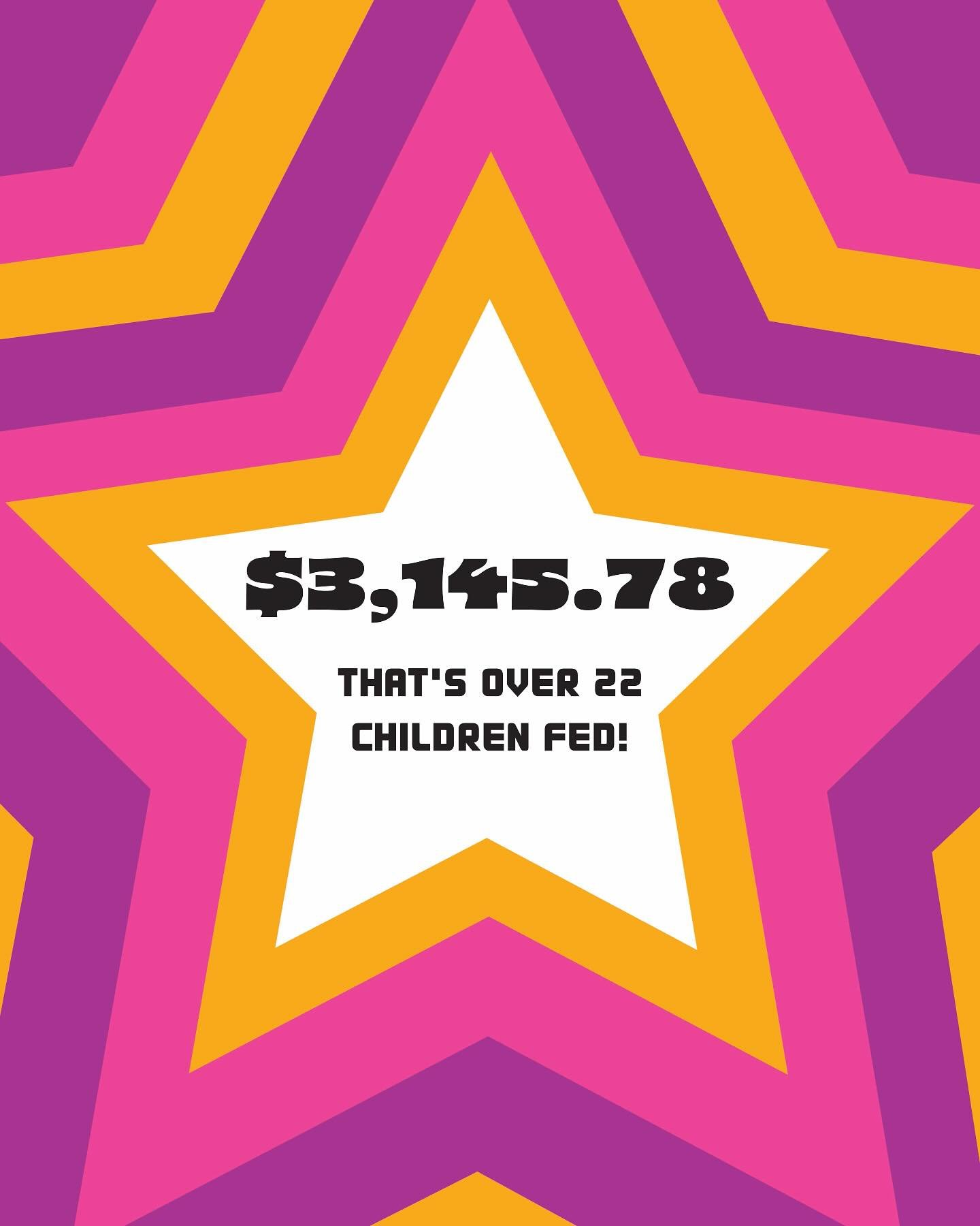 🎶🧠 Tunes &amp; Trivia was a hit &mdash; and thanks to you, we raised $3,145.78! 💥
Big love to everyone who came out, played hard, and helped feed the children 🎤💃
Extra special thanks to our amazing sponsors tagged above and a huge thank you to @