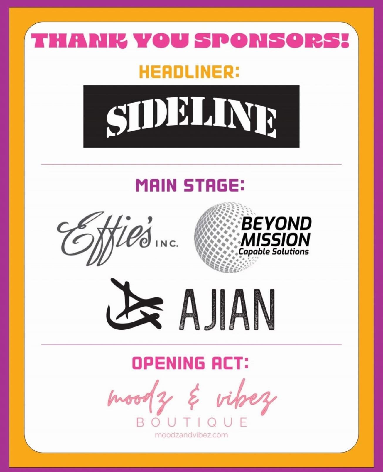 ANOTHER HUGE THANK YOU TO OUR SPONSORS🤍🤍🤍🤍 
Thank you for your donations, this event truly couldn&rsquo;t happen without you!