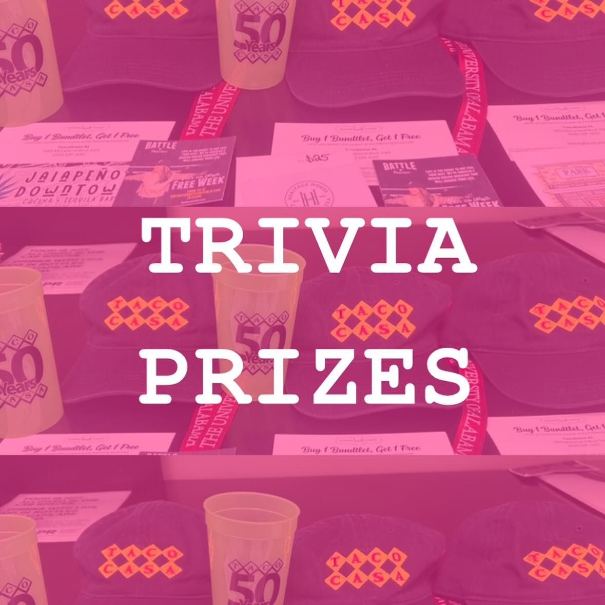 OUR AMAZING TRIVIA PRIZES!!!🍎🎧🤍 
Thank you to our sponsors who helped us create our prizes! Stay tuned for our drawing prizes as well!