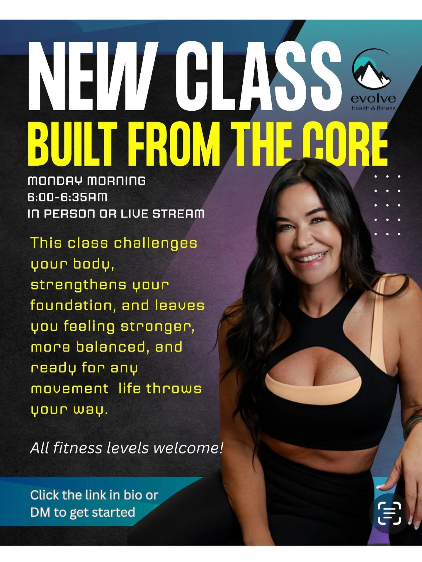 Built From the Core
Level: All Levels | Duration: 35 min

Build strength, stability, and power from the inside out. Built From the Core combines athletic functional movements with targeted core training to improve posture, enhance performance, and bo