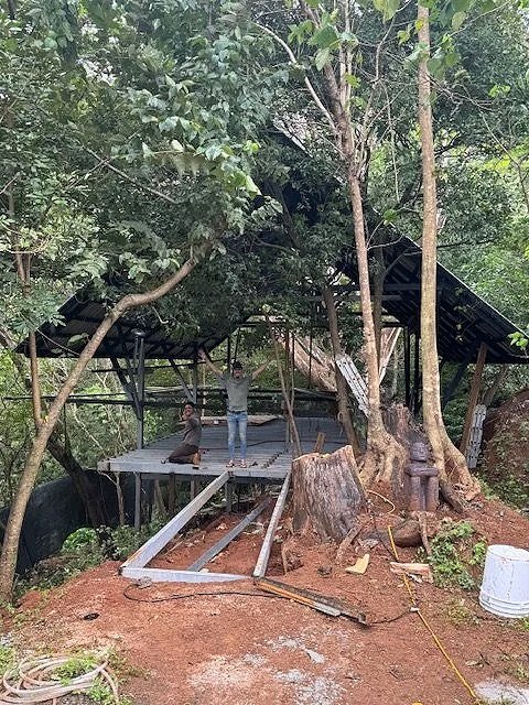 wooden and metal deck construction nosara costa rica