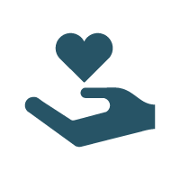 Hand holding a heart