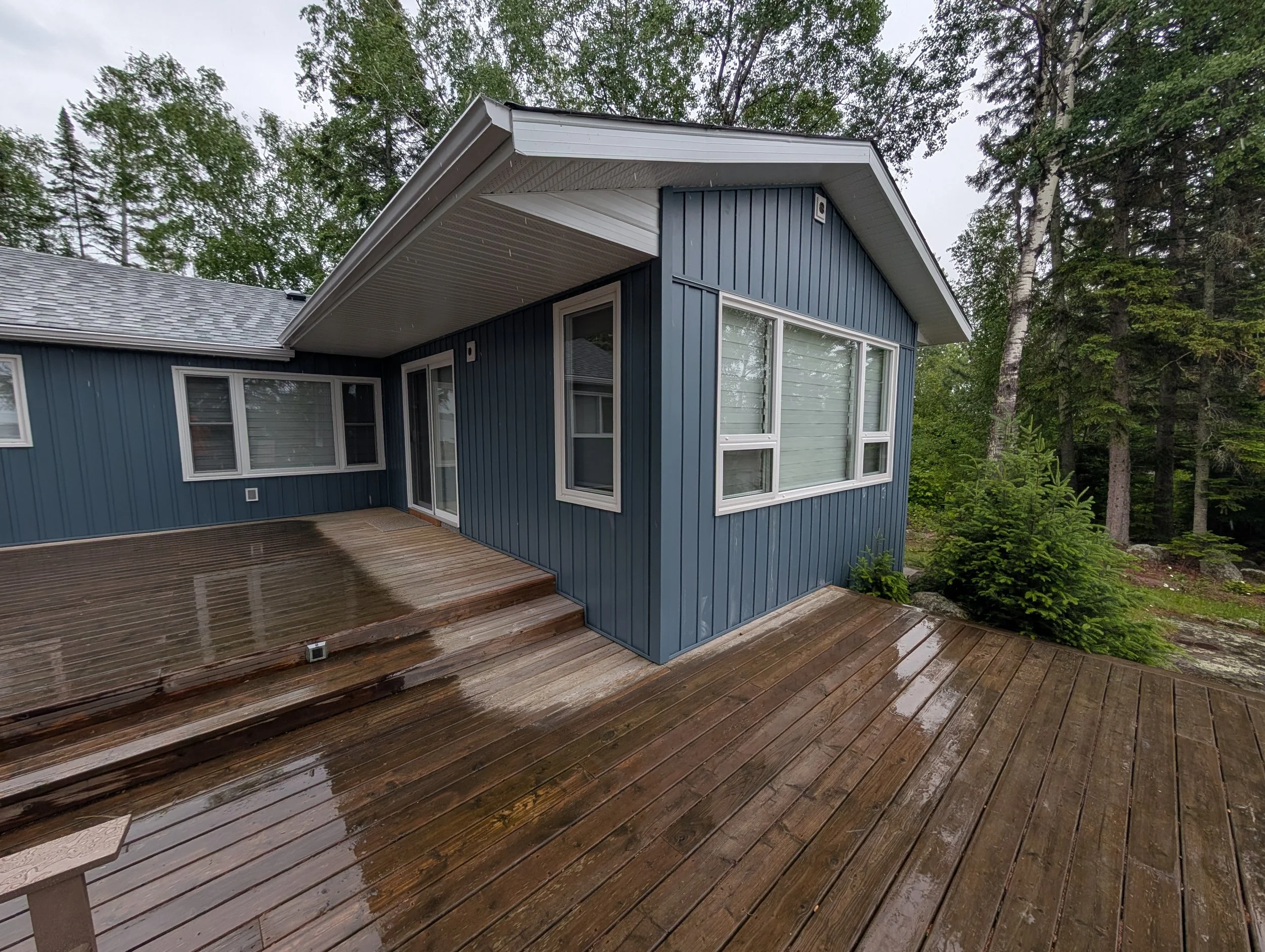 Siding and soffit upgrade done at Brereton lake summer of 2026