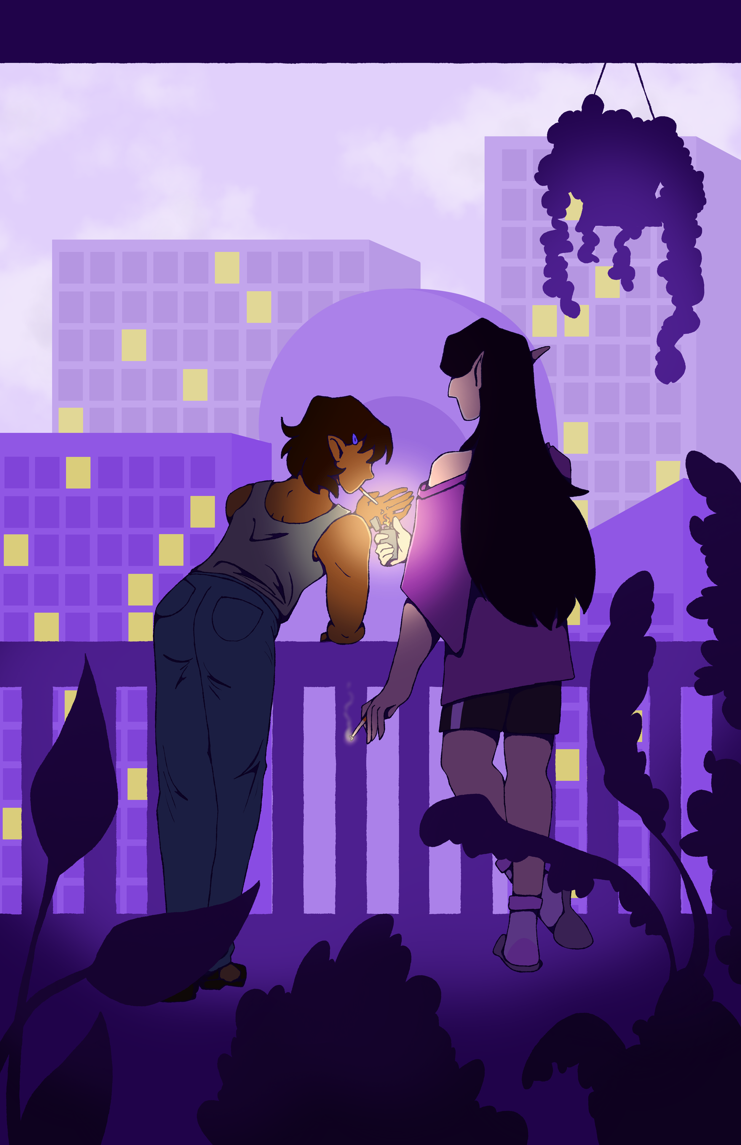 Anise and Cinn on their balcony