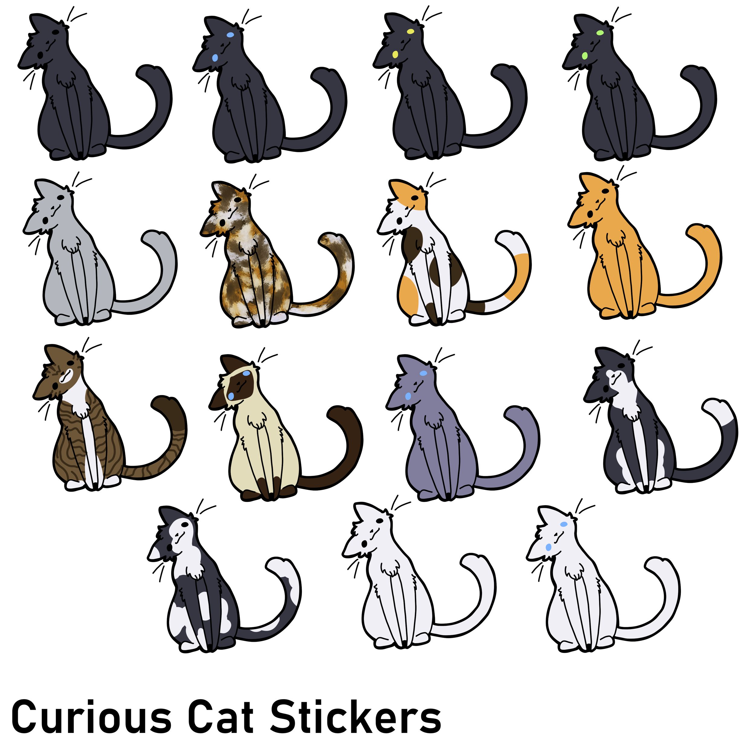 Curious Cat Stickers