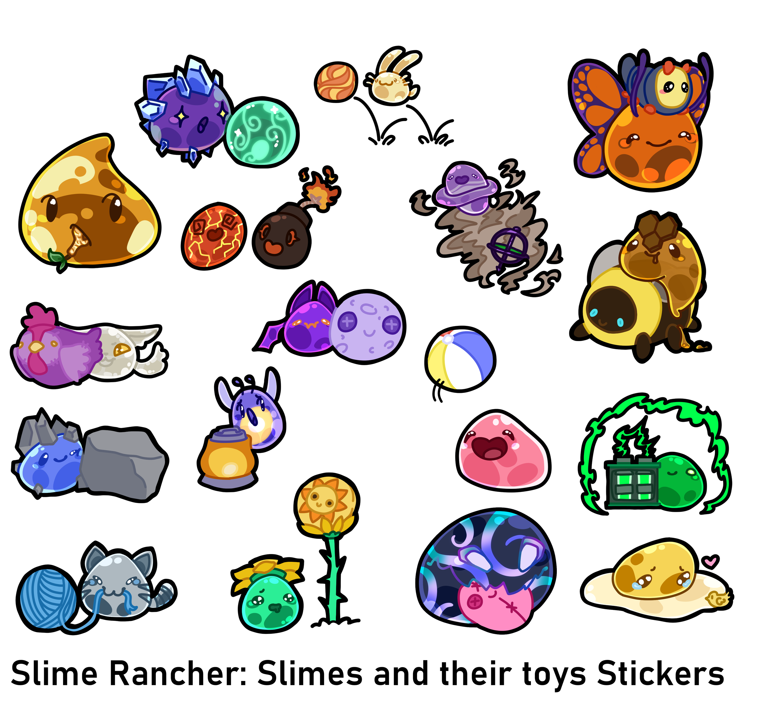 (Fanart) Slime Rancher Toy Stickers