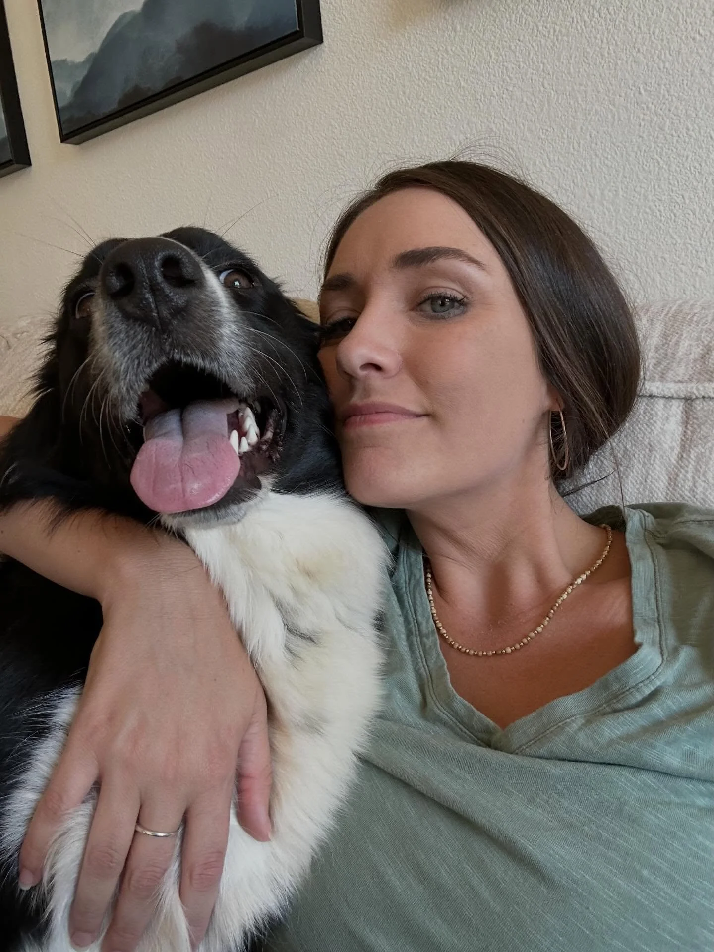 Happy National Hug Your Dog Day from Drummond Aussies! 🐶 Bessie believes there&rsquo;s no such thing as too many snuggles.. and honestly, we agree!!