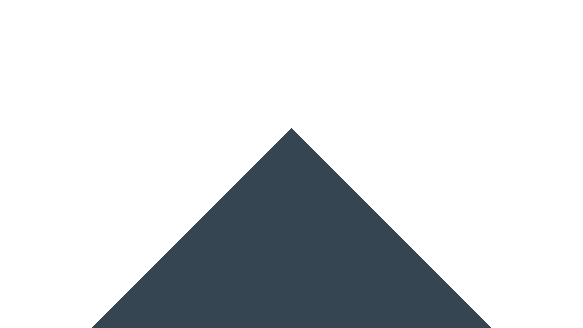 A stylized black triangle with a smaller dark gray triangle overlayed at the bottom