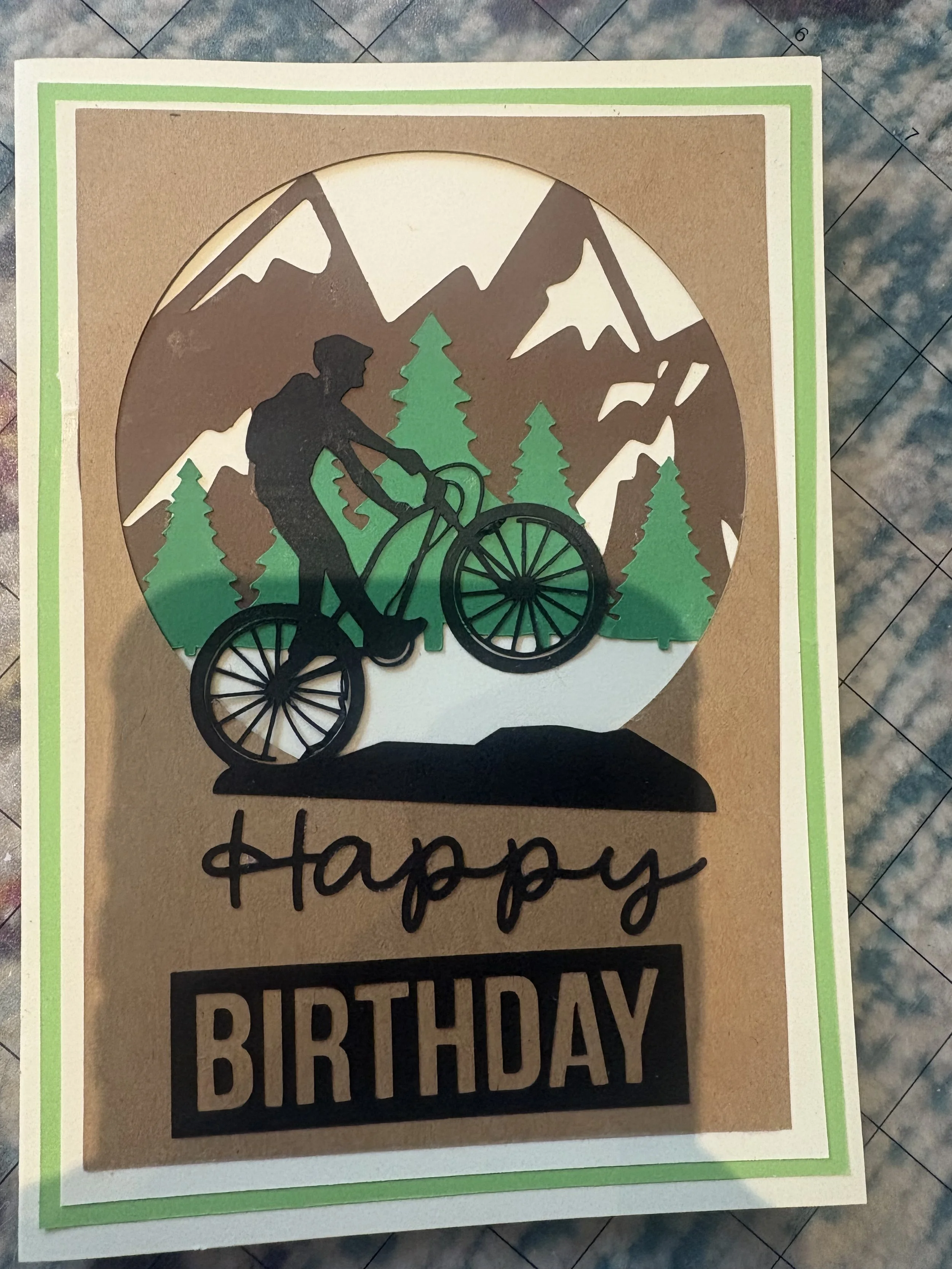 Mountain bike birthday card