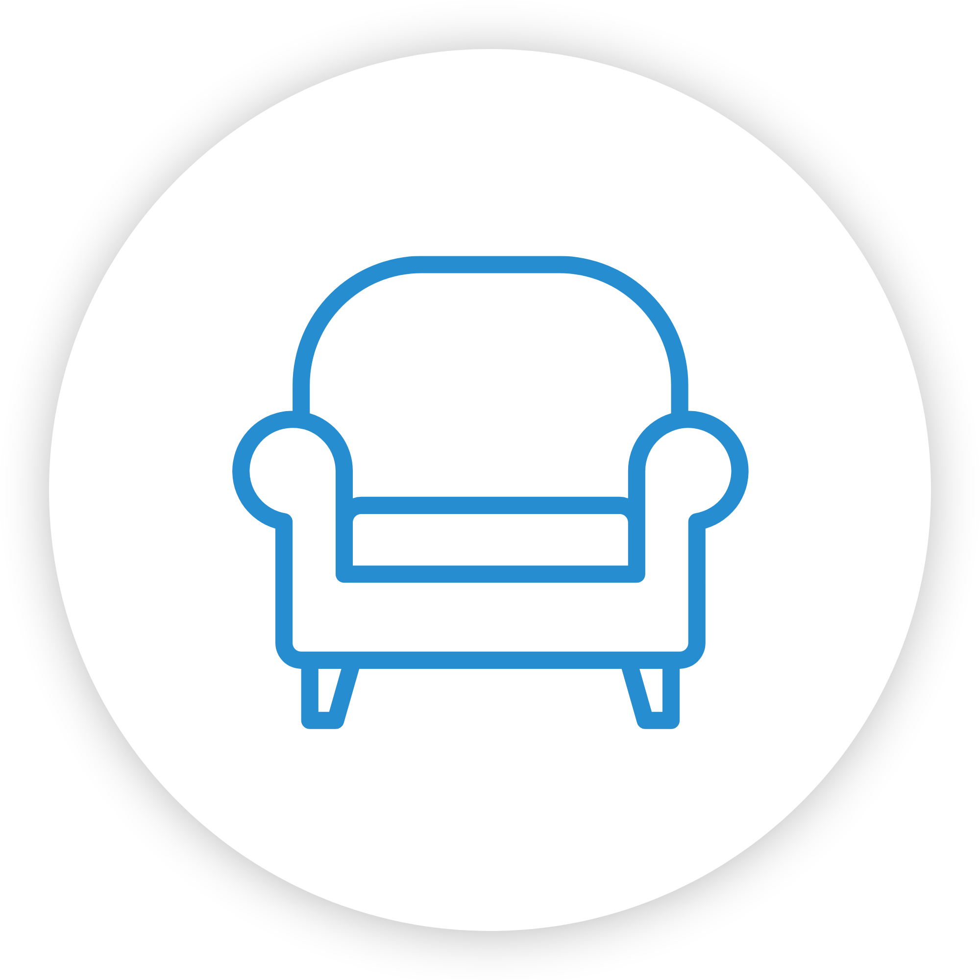 Chair icon representing upholstery cleaning services