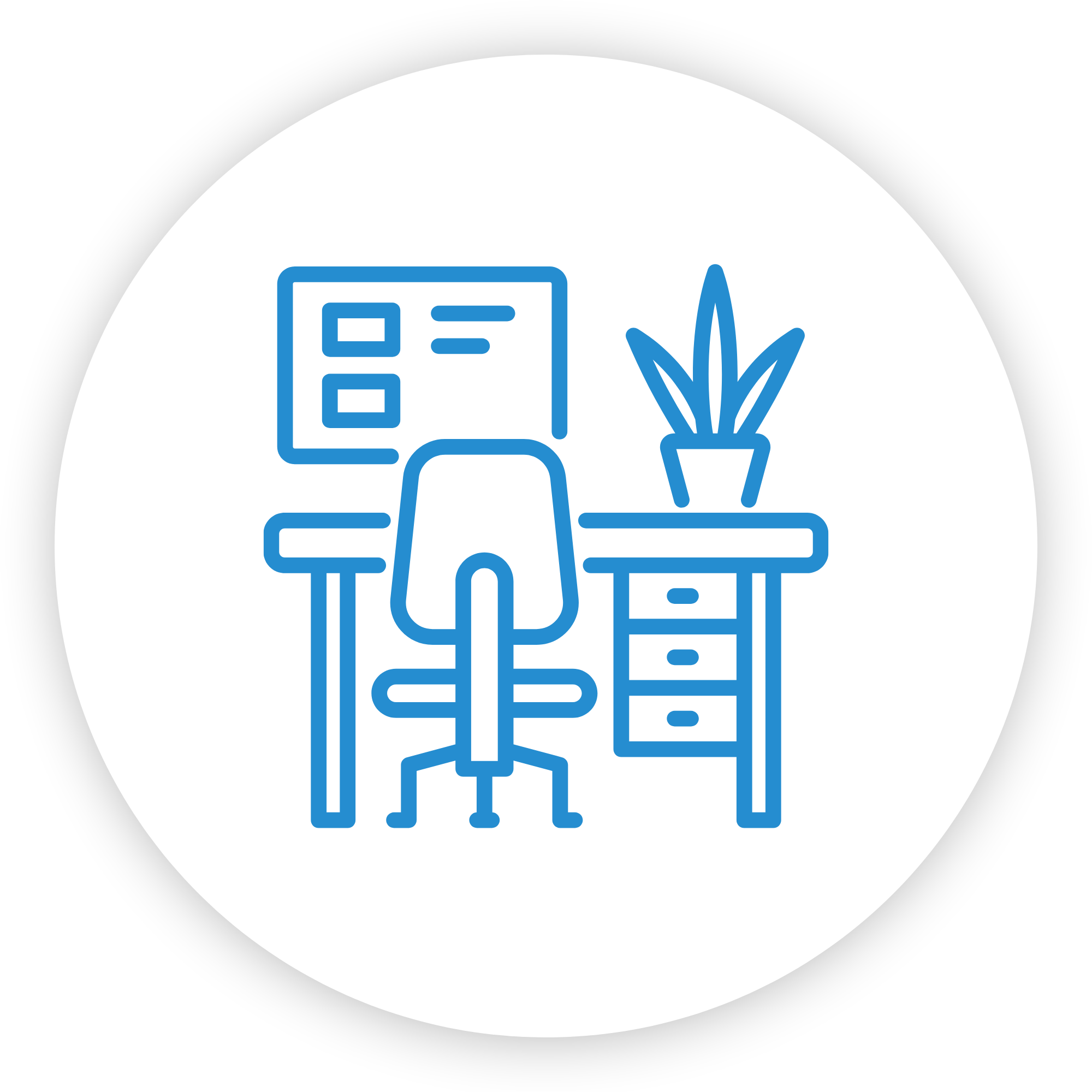 Office icon representing commercial and office cleaning services in Northern Vermont