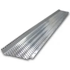 A metal ramp with perforated holes, likely used for loading or industrial purposes.